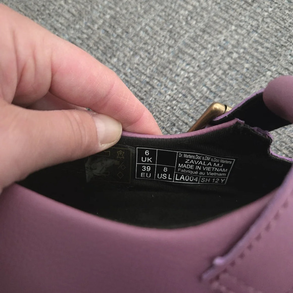 Dr. Martens Zavala Mary Jane Purple Leather Shoes size US 8 - Picture 8 of 9